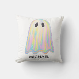 Schattigee Pastel Rainbow Ghost | Esthetisch spook Kussen