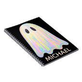 Schattigee Pastel Rainbow Ghost | Esthetisch spook Notitieboek (Rechterzijde)