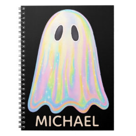 Schattigee Pastel Rainbow Ghost | Esthetisch spook Notitieboek