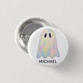 Schattigee Pastel Rainbow Ghost | Esthetisch spook Ronde Button 3,2 Cm (Voorkant /achterkant)