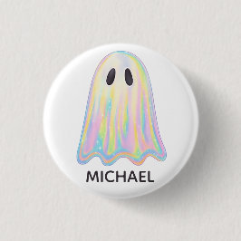 Schattigee Pastel Rainbow Ghost | Esthetisch spook Ronde Button 3,2 Cm