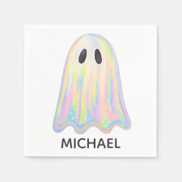 Schattigee Pastel Rainbow Ghost | Esthetisch spook Servet
