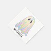 Schattigee Pastel Rainbow Ghost | Esthetisch spook Servet (Hoek)