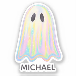 Schattigee Pastel Rainbow Ghost | Esthetisch spook Sticker
