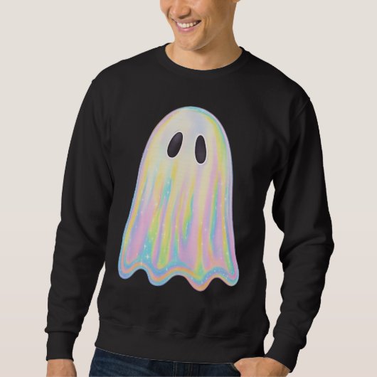 Schattigee Pastel Rainbow Ghost | Esthetisch spook Trui (Voorkant)