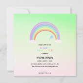 Schattigee Pastel Rainbow gradient flower Baby sho Kaart (Voorkant)