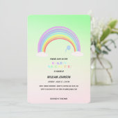Schattigee Pastel Rainbow gradient flower Baby sho Kaart (Staand voorkant)