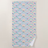 Schattigee Pastel Rainbow Pattern Strandlaken (Voorkant)