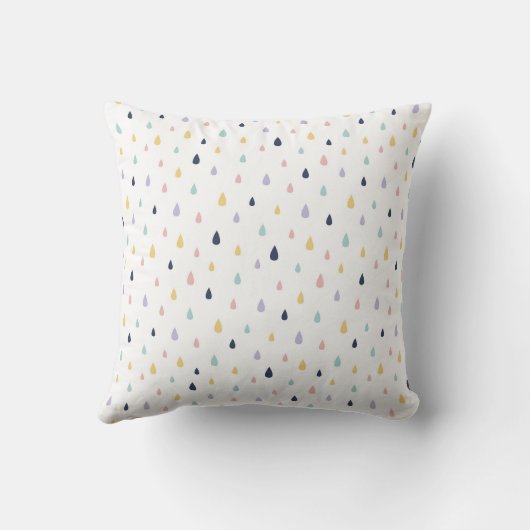 Schattigee Pastel Raindrops Pattern Sierkussen (Achterkant)