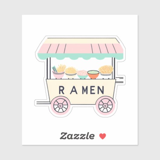 Schattigee pastel ramen winkelwagen sticker (Vel)