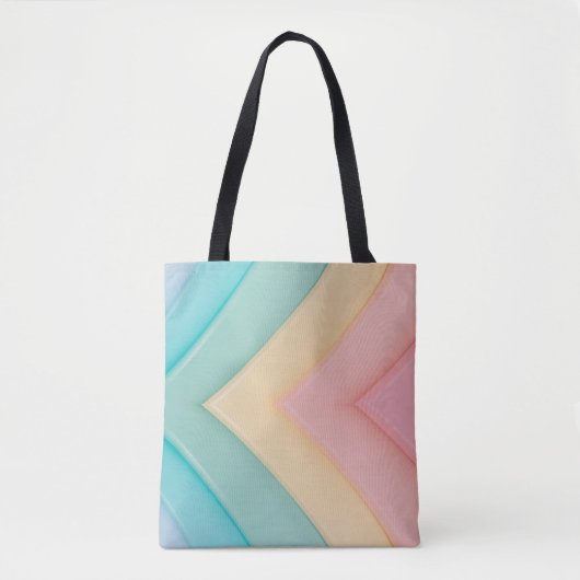 Schattigee Pastel Regenboog kleuren Canvas tas (Voorkant)