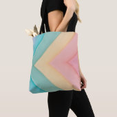 Schattigee Pastel Regenboog kleuren Canvas tas (Dichtbij)
