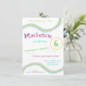 Schattigee pastel regenboogstrepen kaart (Staand voorkant)