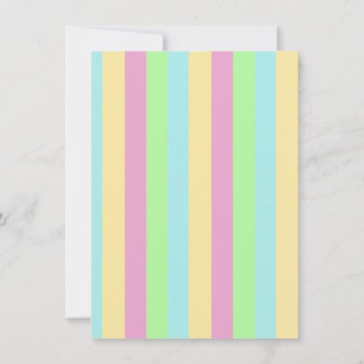 Schattigee pastel regenboogstrepen kaart (Achterkant)