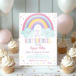 Schattigee Pastel Regenboogwolken Baby Sprinkle Kaart