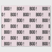 Schattigee pastel roze "BOO!" Halloween Cadeaupapier (Vlak)