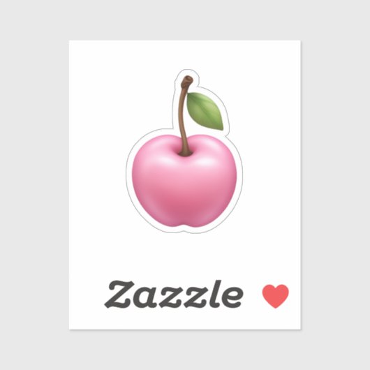 Schattigee Pastel Roze Cherry Emoji Art Sticker (Vel)