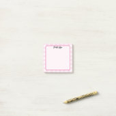 Schattigee Pastel Roze Gingham Patroonnotities Post-it® Notes (Op bureau)