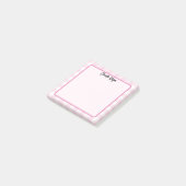 Schattigee Pastel Roze Gingham Patroonnotities Post-it® Notes (Schuin)