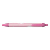 Schattigee pastel roze naam wolken school student zwarte inkt pen (Achterkant)