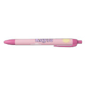 Schattigee pastel roze naam wolken school student zwarte inkt pen (Bodem)