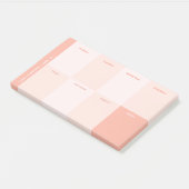 Schattigee Pastel Roze School Weekplanner Post-it® Notes (Schuin)