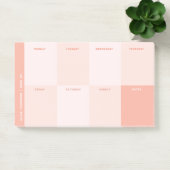 Schattigee Pastel Roze School Weekplanner Post-it® Notes (Kantoor)