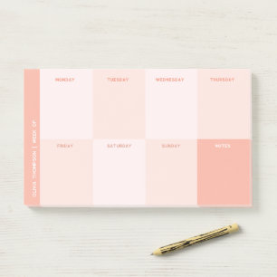 Schattigee Pastel Roze School Weekplanner Post-it® Notes