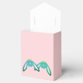 Schattigee Pastel Roze Twin Bunnies Baby shower Pa Bedankdoosjes (Geopend)