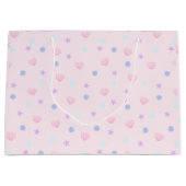 Schattigee Pastel Roze Zeeschelpen Zee Sterren en Groot Cadeauzakje (Voorkant)