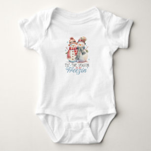 Schattigee Pastel Snowmans Romper