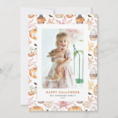 Schattigee Pastel Spooky Cupcakes Happy Halloween  Feestdagenkaart (Voorkant)