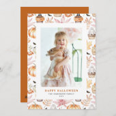 Schattigee Pastel Spooky Cupcakes Happy Halloween Feestdagenkaart (Voorkant / Achterkant)