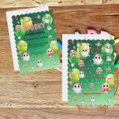 Schattigee Pastel Spooky Ghos Kids Verjaardagsuitn Kaart