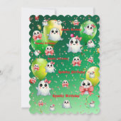 Schattigee Pastel Spooky Ghos Kids Verjaardagsuitn Kaart (Achterkant)
