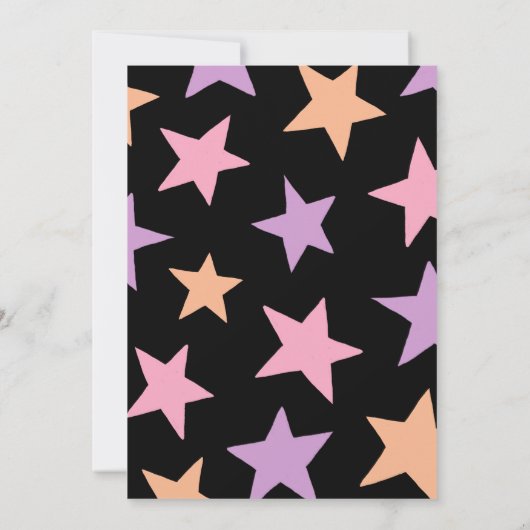 Schattigee Pastel Spooky Skull en Stars Halloween  Kaart (Achterkant)