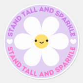Schattigee Pastel Stand Tall en Sparkle Sticker (Voorkant)