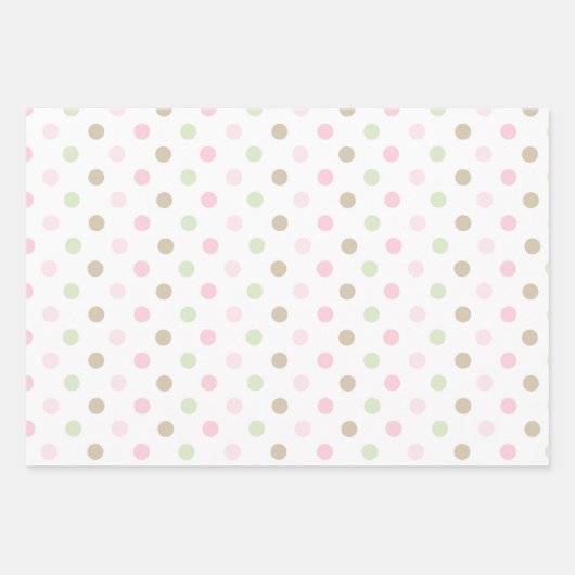 Schattigee pastel stippen inpakpapier vel (Voorkant 2)