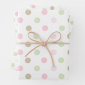 Schattigee pastel stippen inpakpapier vel (In situ)
