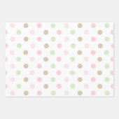 Schattigee pastel stippen inpakpapier vel (Voorkant)