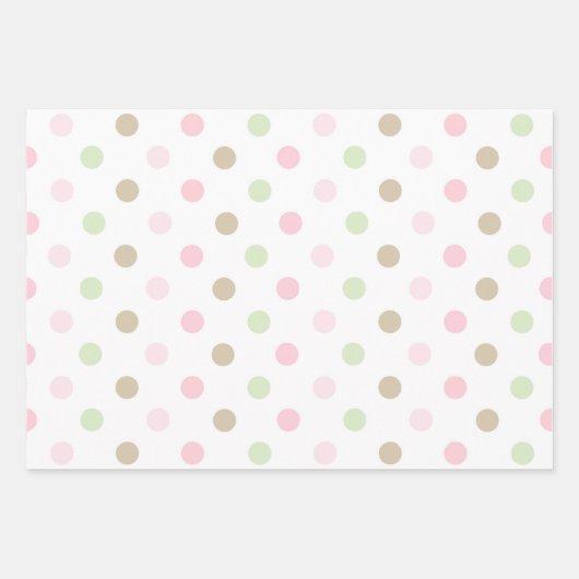 Schattigee pastel stippen inpakpapier vel (Voorkant)