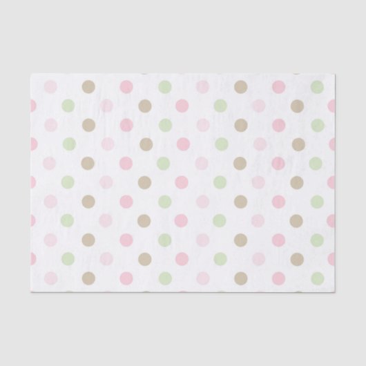 Schattigee pastel stippen tissuepapier (Voorkant)
