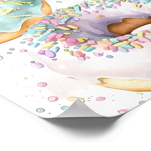 Schattigee Pastel Sweet Candyland Lollipop Girl Ve Poster (Hoek)