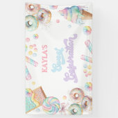 Schattigee Pastel Sweet Candyland Lollipop Girl Ve Spandoek (Verticaal)