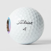 Schattigee pastel vaporwave stripe foto rand golfballen (Logo)