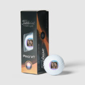 Schattigee pastel vaporwave stripe foto rand golfballen (Verpakking)