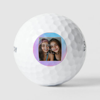 Schattigee pastel vaporwave stripe foto rand golfballen
