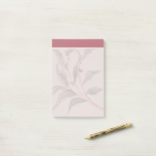Schattigee pastel waterverf achtergrond Trendy Bou Post-it® Notes (Op bureau)