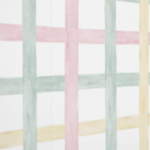 Schattigee Pastel Waterverf Gingham, kwekerij Kind Behang