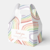 Schattigee Pastel Waterverf Rainbow Baby shower Ga Bedankdoosjes (Voorkant Zijde)